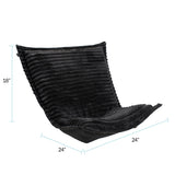 Puff Chair Cover Shar Pei Black/Black -Cover Only