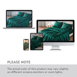 Wrinkle-Free Solid Satin Luxury Sheet Set, Emerald