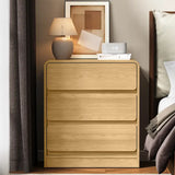Modern Storage 3-Drawer Nightstand For Bedroom, Nursery, Liv