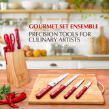Moss & Stone 14-Piece Red Knife Block Set