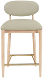 Riccio - Stool - Natural And Gold Frame