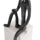 Proud Moment Sculpture on White Marble Base
