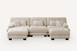 CLOUDIES 134" 3 Seater Sofa with 2 Ottomans