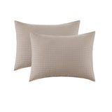 Waffle Weave Textured All Season Comforter Set, Neutral