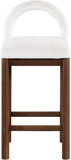 Conrad - Velvet Counter Stool With Brown Legs