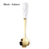 Ceramic Handle Stainless Steel Dessert Spoon