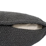 24 in. x 24 in. Pillow Barbet Charcoal - Down Insert