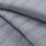 Woven Striped Pleated Comforter Set, Blue/Grey