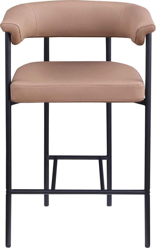 Malin - Faux Leather Counter Stool (Set of 2) - Tan