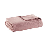 All-Season Egyptian Cotton Woven Bedding Blanket, Rose