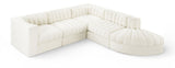 Rummi - Velvet Performance Fabric Upholstered 5 Piece Modular Sectional