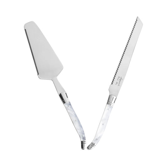 Connoisseur Laguiole Cake & Pie Server Set Pearl White