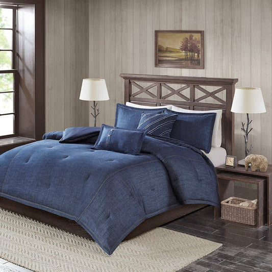 Denim Blue 5-Piece Comforter Set