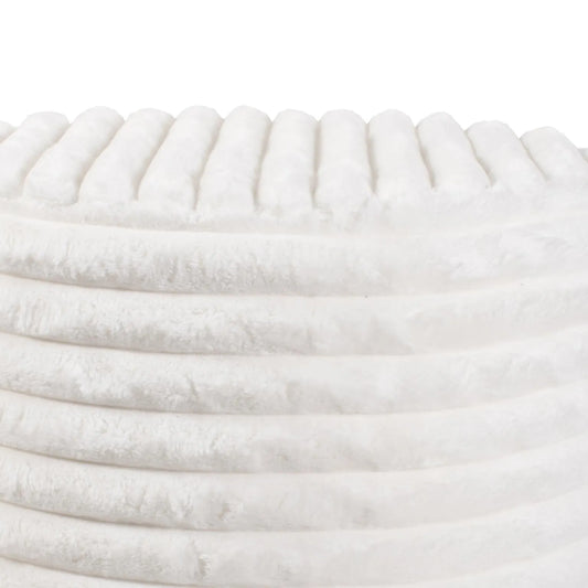 Universal Round Ottoman Cover- Shar Pei White