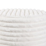 Universal Round Ottoman Cover- Shar Pei White