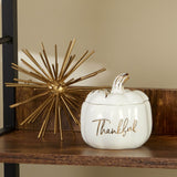 Thankful White Pumpkin Decorative Bowl