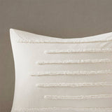Wholesale Chenille Stripes 3PC Comforter/Duvet Cover/Coverlet, Ivory
