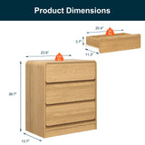 Modern Storage 3-Drawer Nightstand （Set of 2）