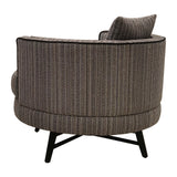 Modern Stripe Round Deep Seat Lounge Swivel Chair*