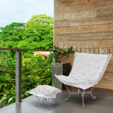 Indoor/Outdoor Puff Scroll Chair Syros Fog Cover Only