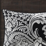 Traditional 7-Piece Cotton Comforter Set, Black