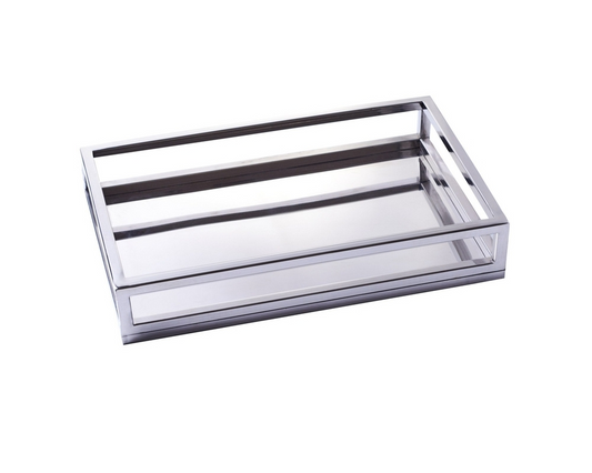 Stainless Steel Rectangular Tubular Serving Tray
