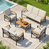 5-Piece Outdoor Conversation Set Patio Chairs with Cushions
