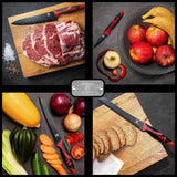 Moss & Stone 7-Piece Kitchen Knife Set with Block