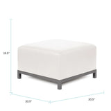 Axis Ottoman Avanti White Titanium Frame
