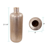 Etched Crossways Short Neck Bottle Vase- Large