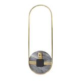 Balance of Mies Black Marble and Stainless Steel Clock