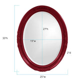 Queen Ann Mirror - Glossy Burgundy