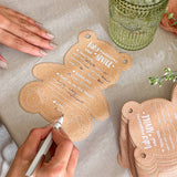 Kraft Bear Baby Shower Prediction Advice Card Keepsake Book