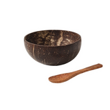 Natural Coconut Bowl & Bamboo Spoon Eco Set