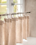 Cafe linen curtain with ties (1 pcs) in Natural