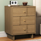 3-Drawer Nightstand, Solid Wood, 110LBS Capacity