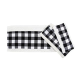 Camille Buffalo Check 3PC Towel Set, Black, 2 MOQ