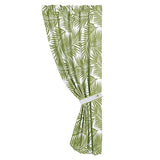 Capri Green & White Fern Single Panel Curtain