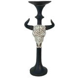 Carved Skull Tapered Pillar Candle Holder, 2 MOQ