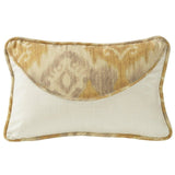 Casablanca Envelope Lumbar Pillow, Taupe & Flaxen Ikat