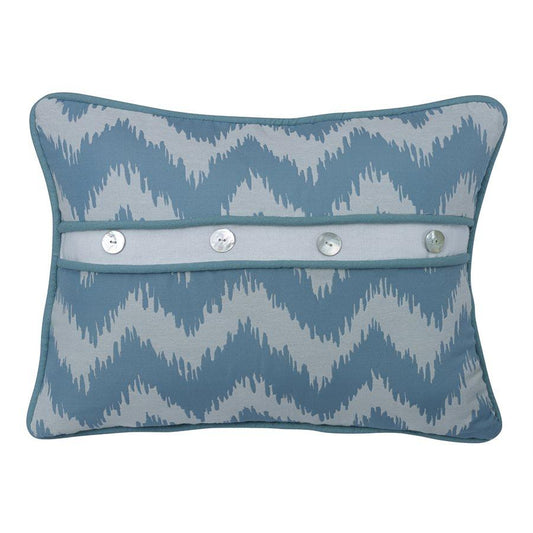 Catalina Chevron Print Pillow w/ Button Details