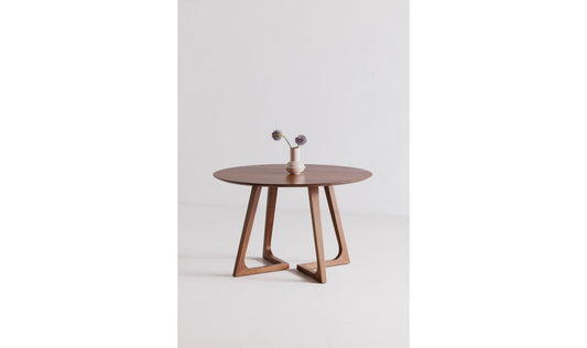 Godenza Round Dining Table Brown