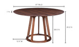 Aldo Round Dining Table Brown