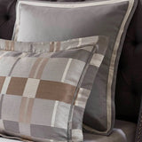 Wholesale 300GSM Multi-Color Jacquard Oversized Comforter Set, Taupe