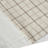 Plaid Fleece Lining Window Panel, Ivory