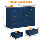 7 Drawer Dresser, 47'' Wide Modern Chest of Drawers