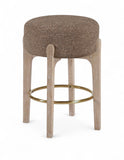 Torino - Backless Counter Stool With Brushed Natural Base (Set of 2)
