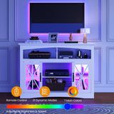 47''farmhouse Tv Stand Tv Console with 18'' Fireplace Insert