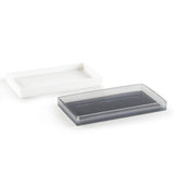 4pc Hand-Painted Clear Resin Bath Decor Set, Charcoal Mist