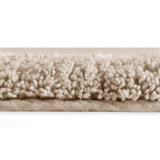 High Pile Bordered Bathroom Rug, Taupe